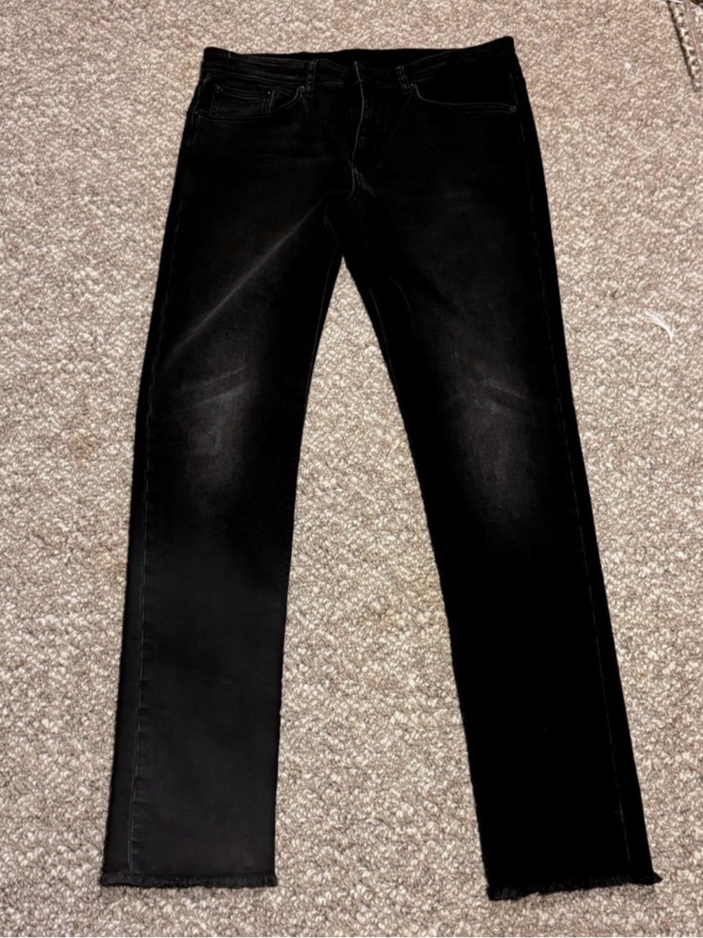 Massimo Dutti Black Mid-Rise Skinny